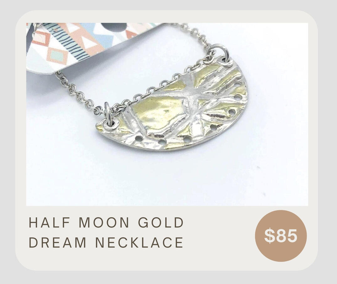 This necklace is handmade from recycled fine silver & 22k gold overlay on a sterling silver chain.